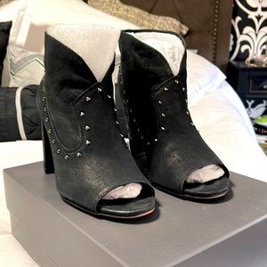 Vince Camuto peep toe boot with studs